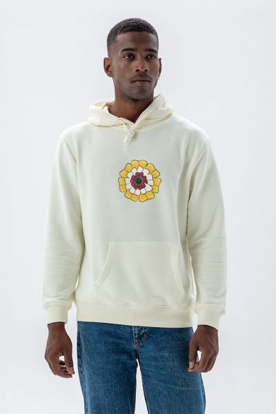 Ecru Premium Cotton Symbol Design Pullover Hoodie