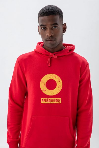 Red Premium Cotton Basic Design Pullover Hoodie