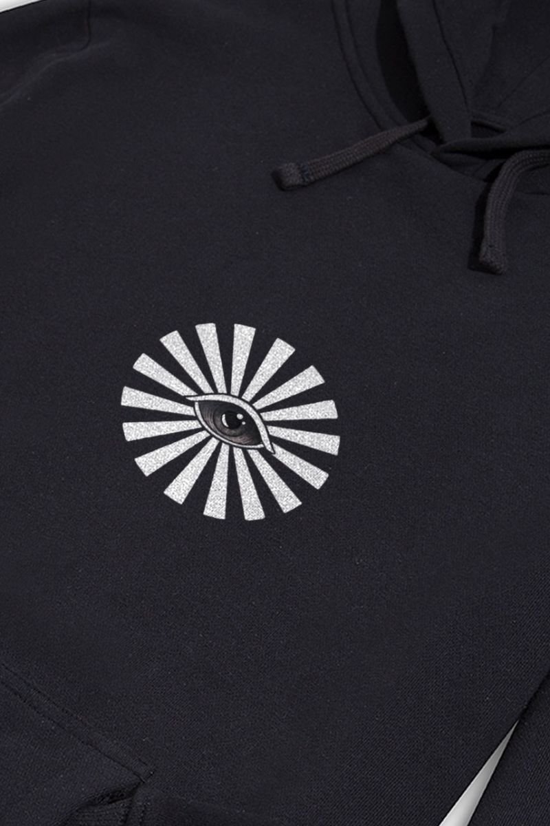 Black Premium Cotton Eye Design Pullover Hoodie