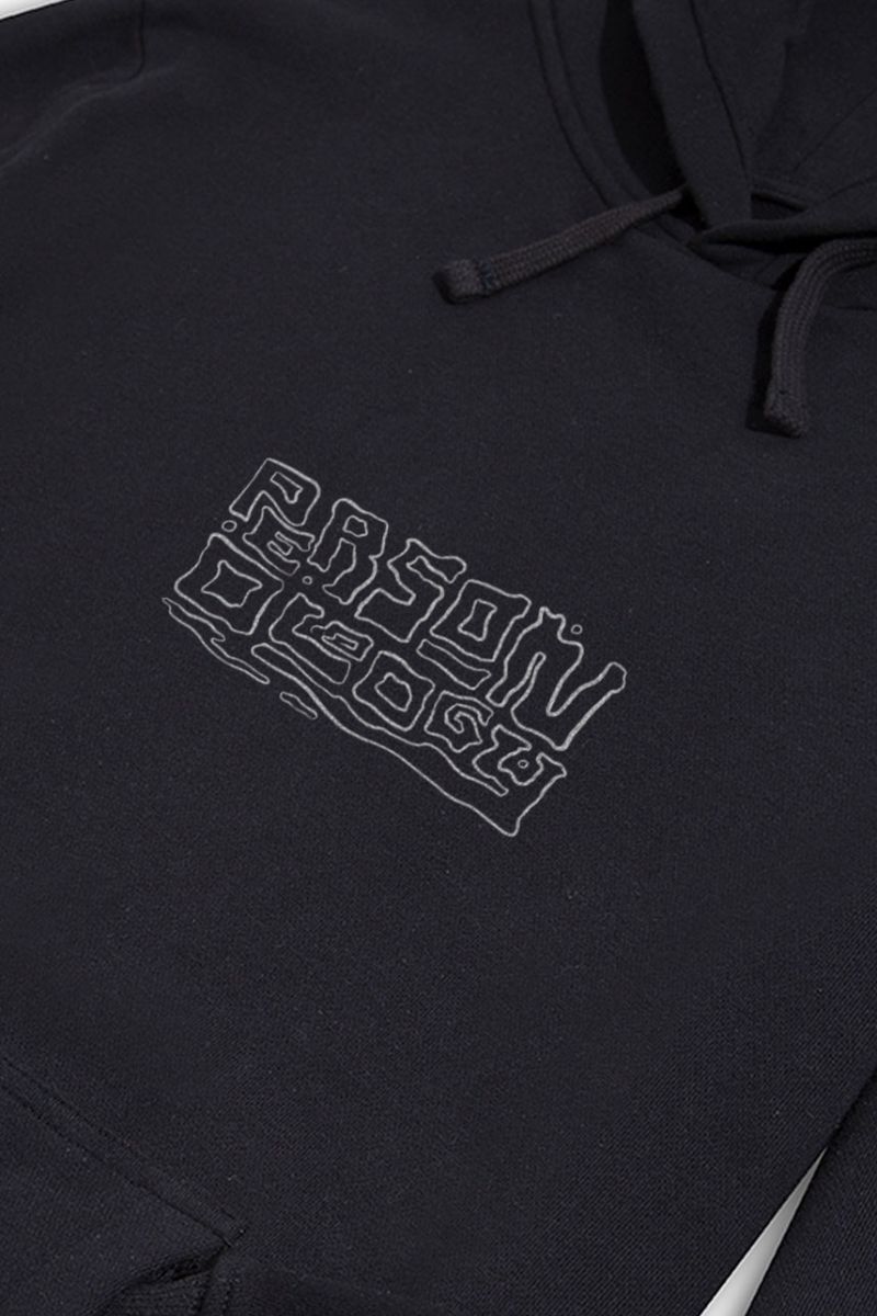 Black Premium Cotton Typepic Personology Design Pullover Hoodie