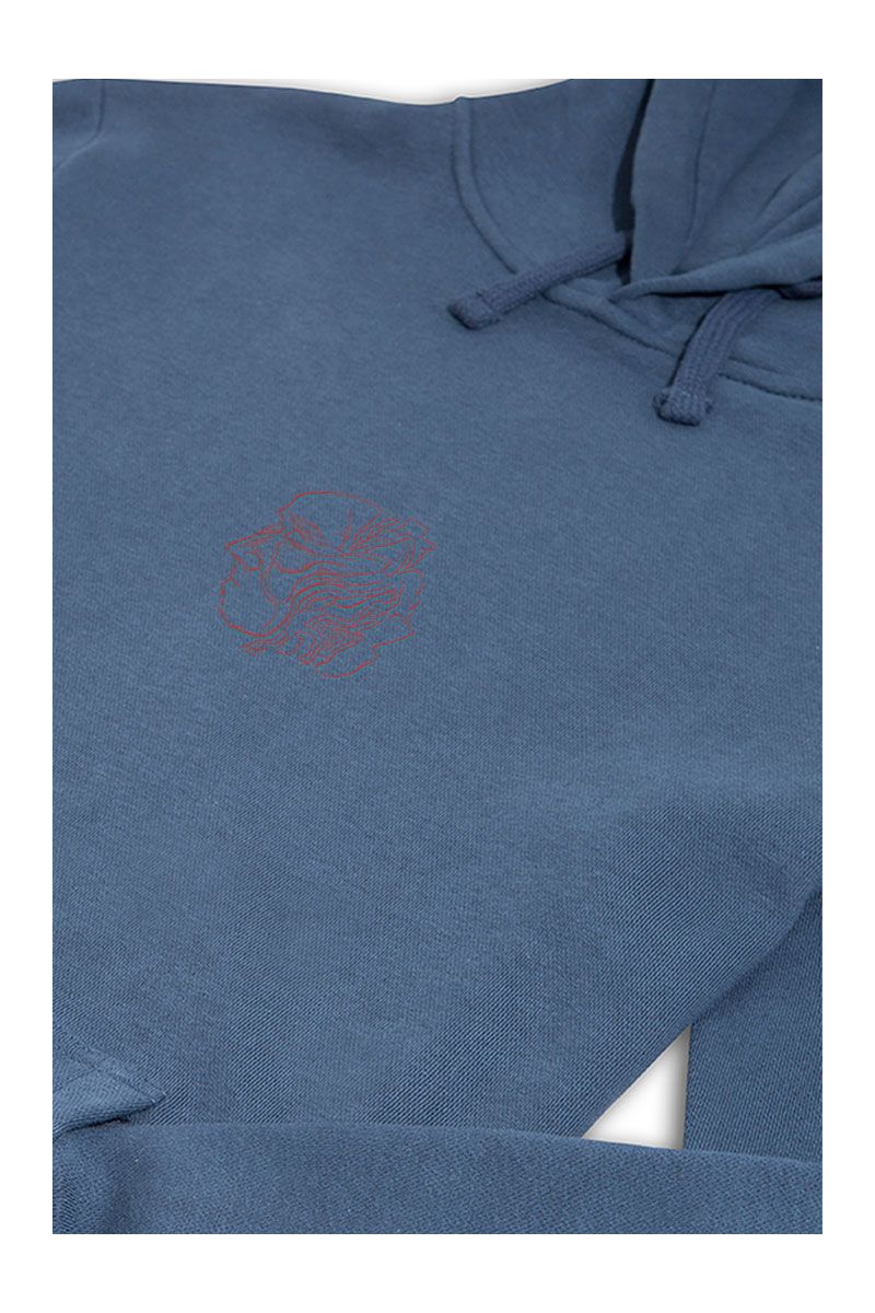 Navy Premium Cotton Self-portrait Design Pullover Hoodie