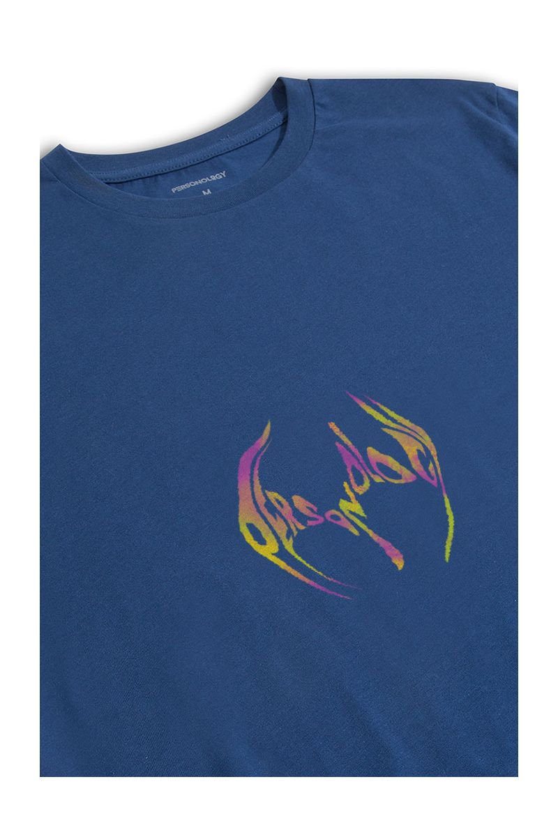 Navy Soft Fabric personology Design Short Sleeve Tee