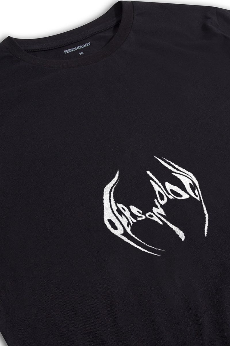 Black Soft Fabric personology Design Short Sleeve Tee