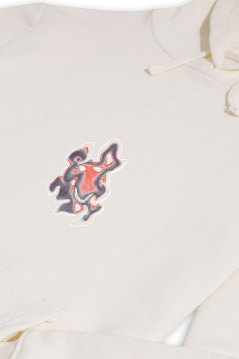 Ecru Premium Cotton Material Design Pullover Hoodie