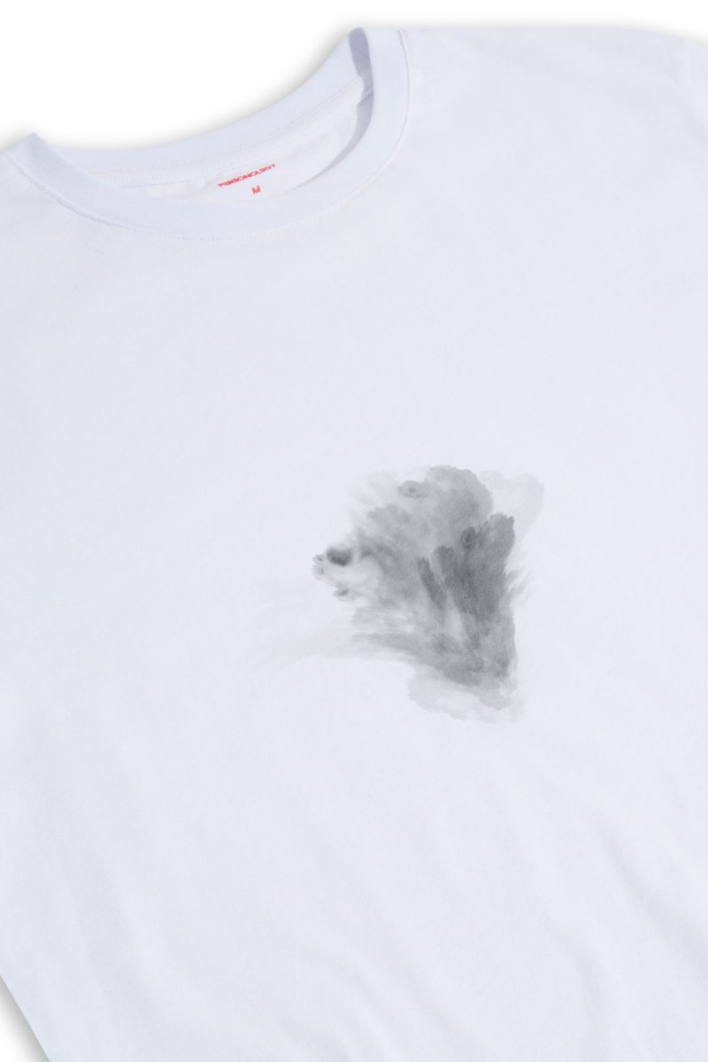 White Soft Fabric Ghosts Design Short Sleeve Tee