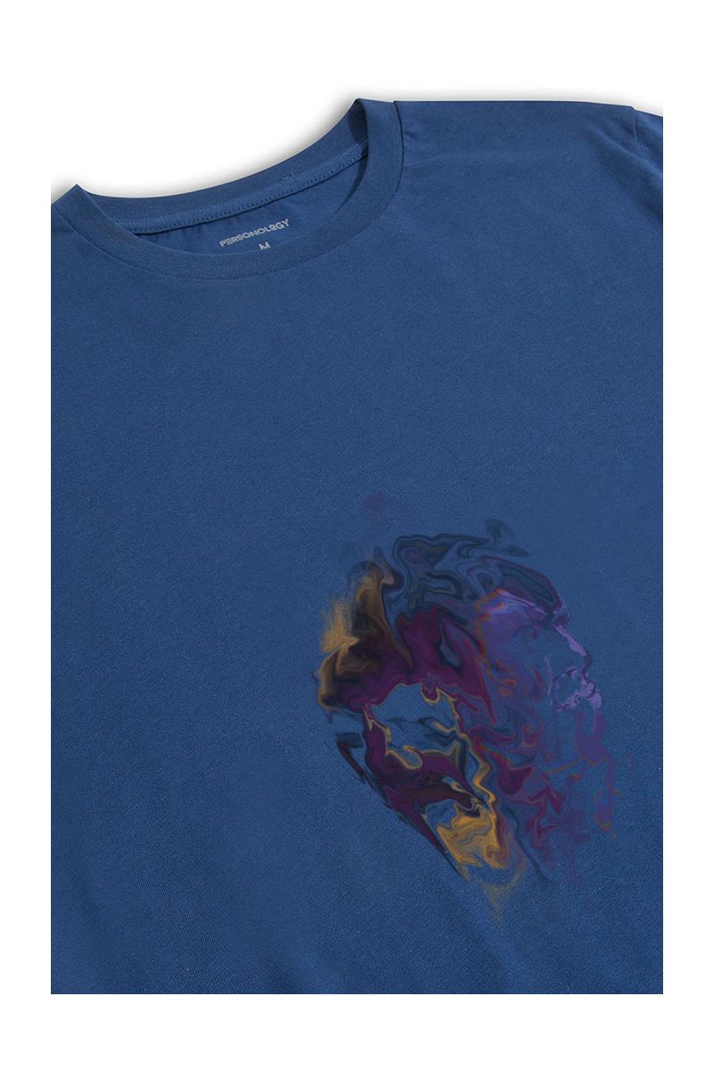 Navy Soft Fabric Spirits Design Short Sleeve Tee