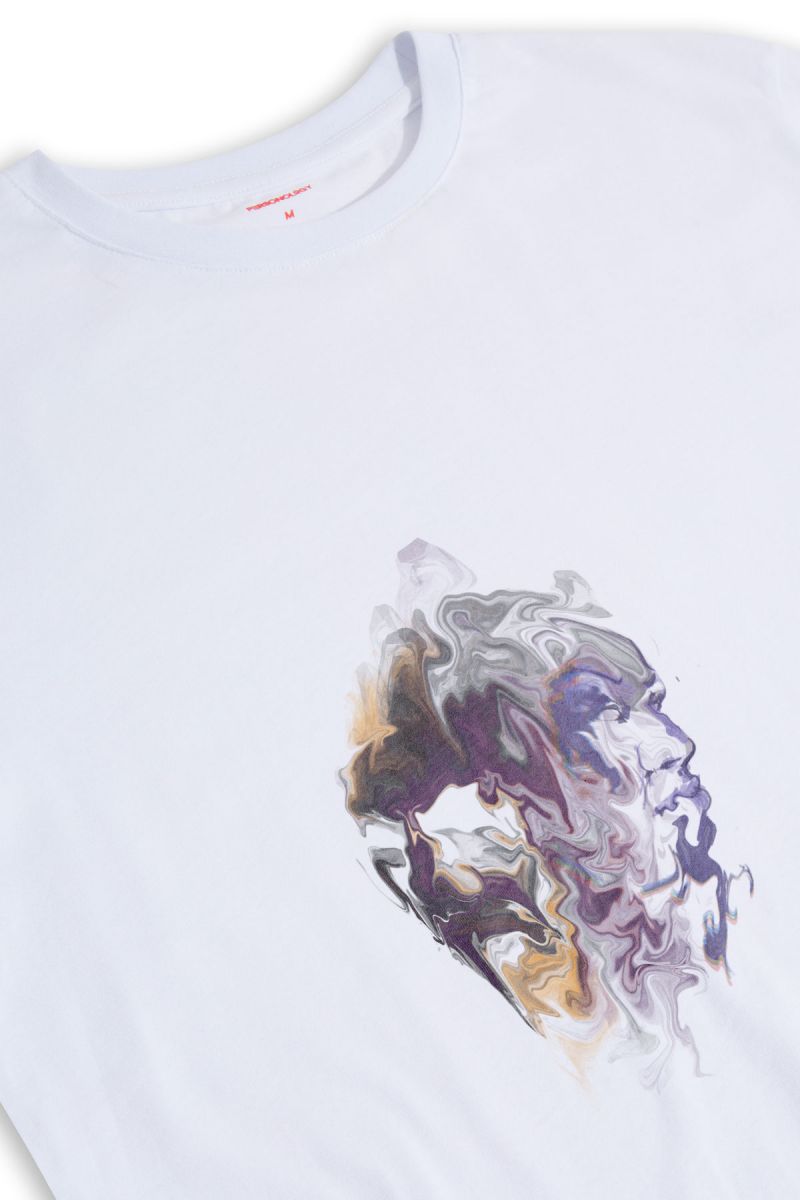 White Soft Fabric Spirits Design Short Sleeve Tee