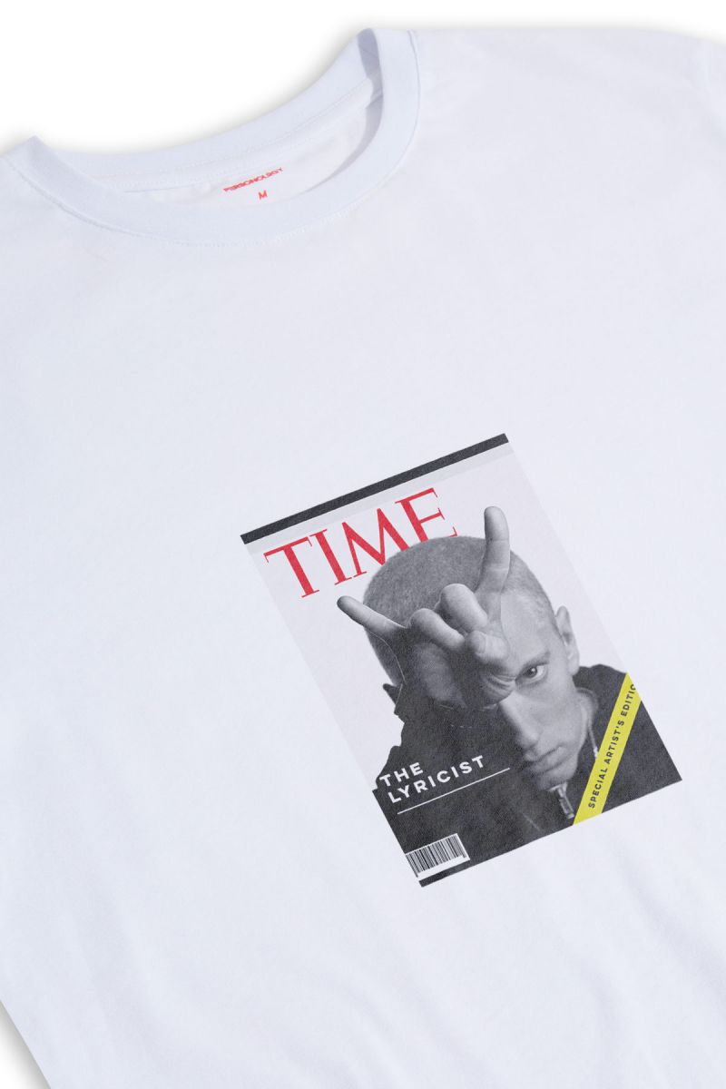 White Soft Fabric The Lyricist Design Short Sleeve Tee