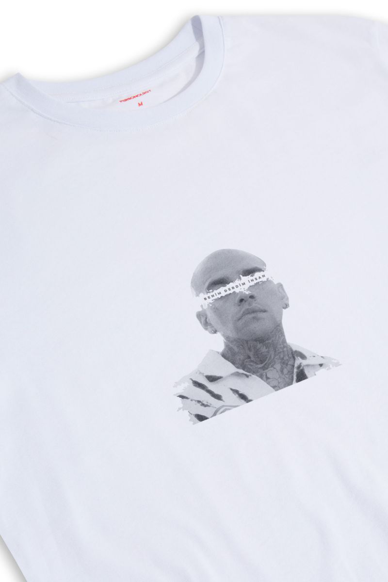 White Soft Fabric My Problem Design Short Sleeve Tee