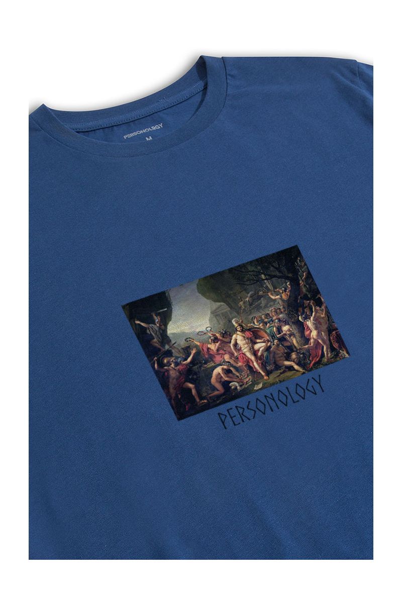 Navy Soft Fabric Leonidas Design Short Sleeve Tee