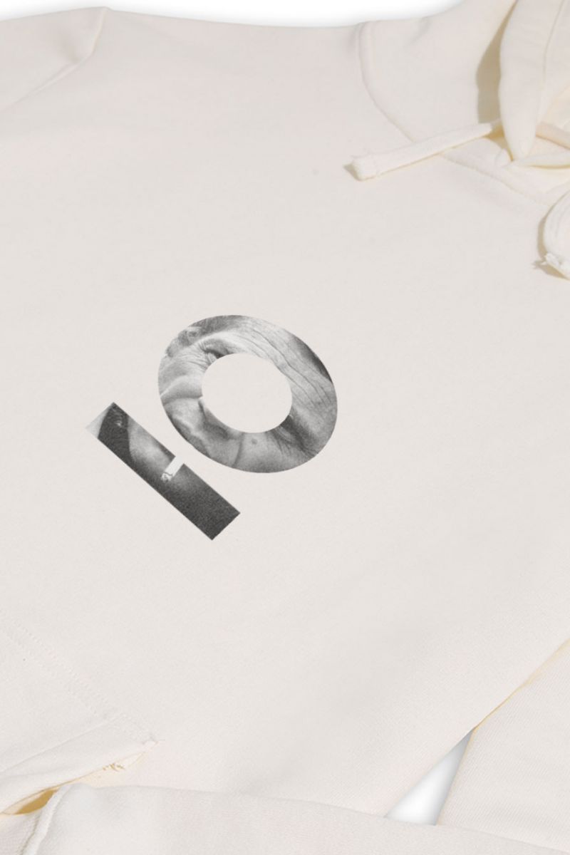 Ecru Premium Cotton Steve Tee Design Pullover Hoodie