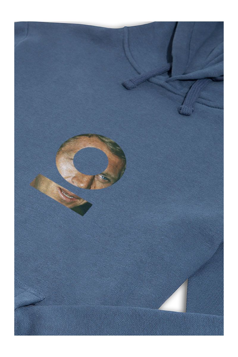 Navy Premium Cotton Steve Tee Design Pullover Hoodie