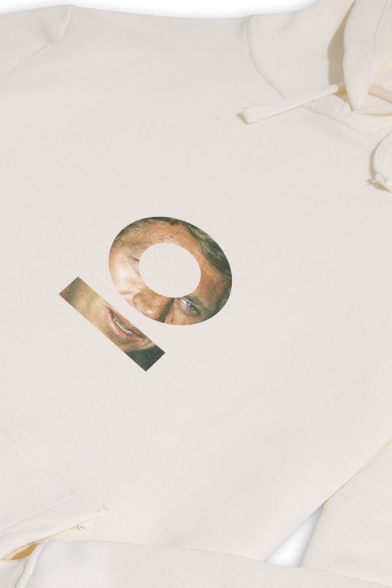 Ecru Premium Cotton Steve Tee Design Pullover Hoodie