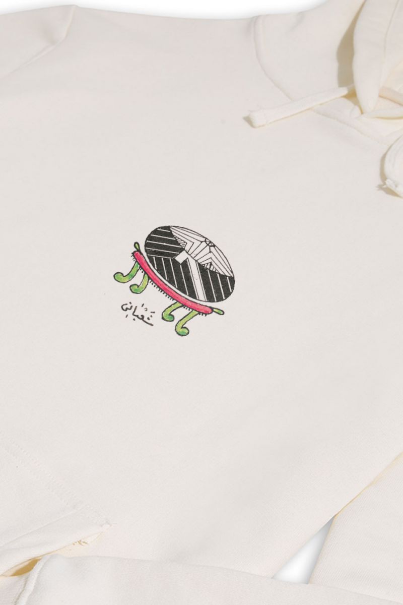 Ecru Premium Cotton Sufism Design Pullover Hoodie
