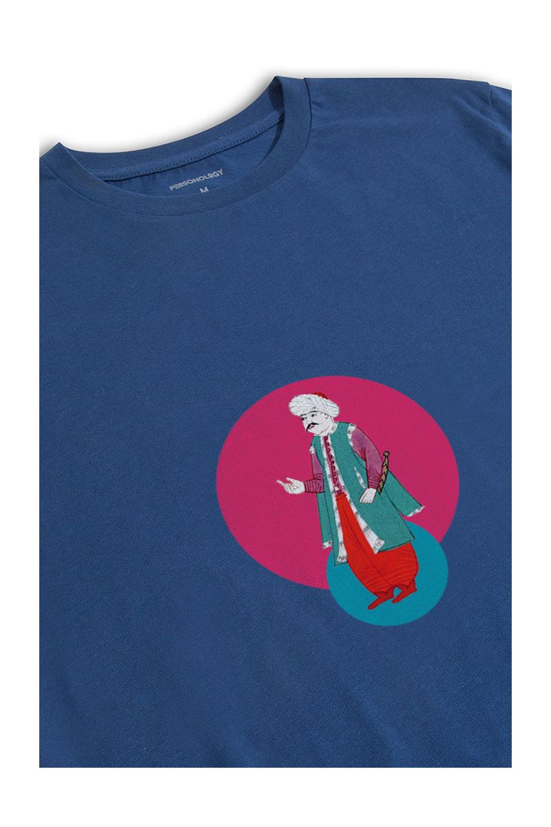 Navy Soft Fabric Ottoman Design Short Sleeve Tee