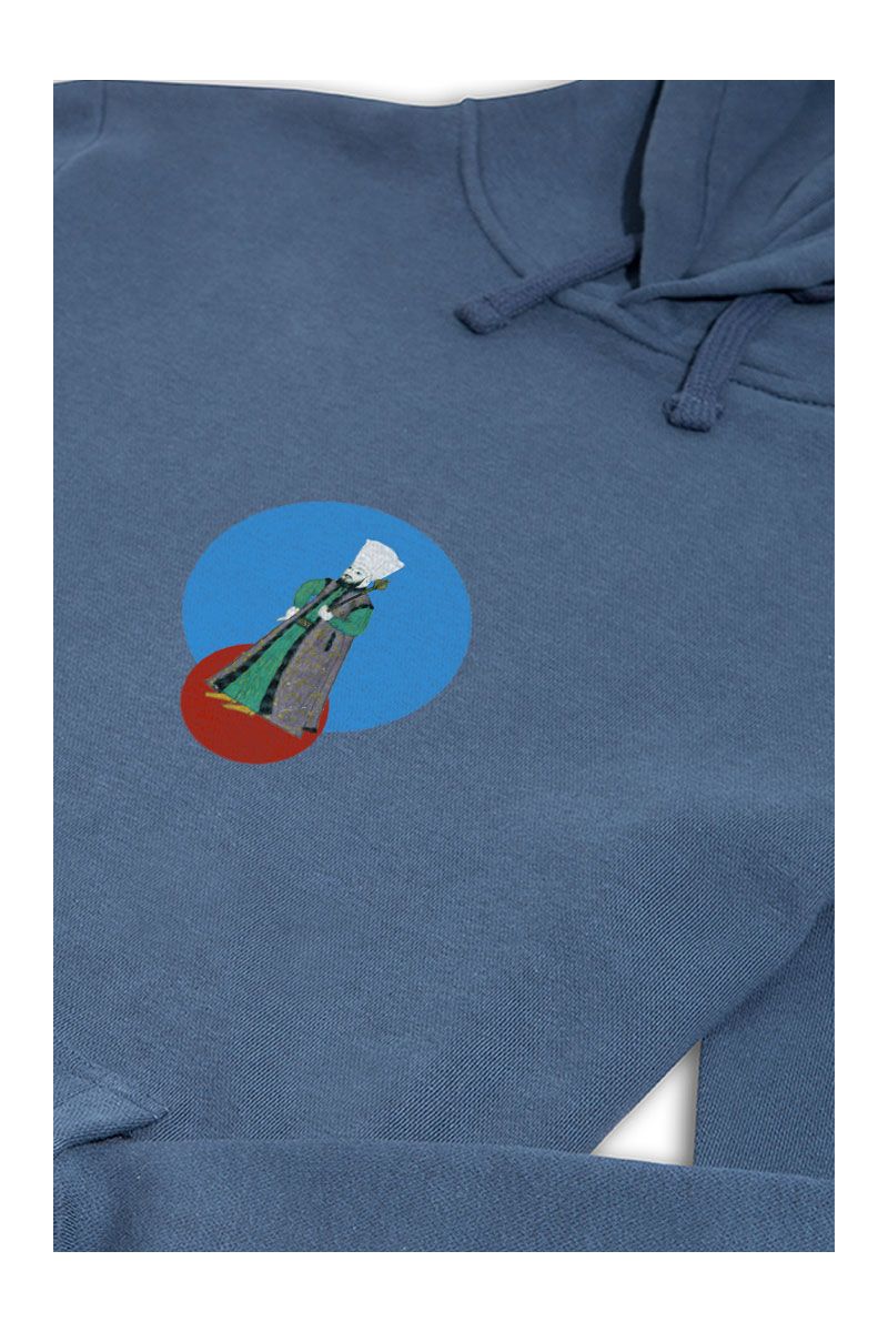 Navy Premium Cotton Ottoman Design Pullover Hoodie