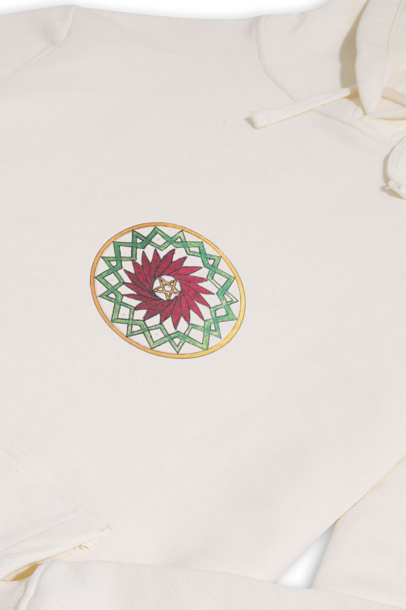 Ecru Premium Cotton Sufism Design Pullover Hoodie