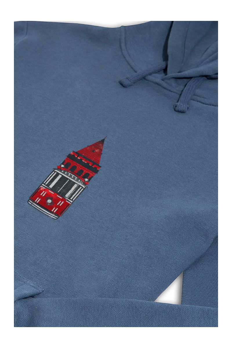 Navy Premium Cotton Istanbul Design Pullover Hoodie