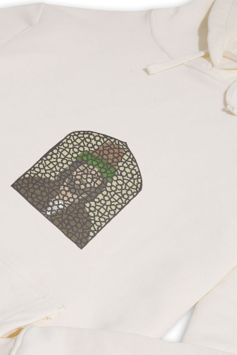 Ecru Premium Cotton Sufism Design Pullover Hoodie