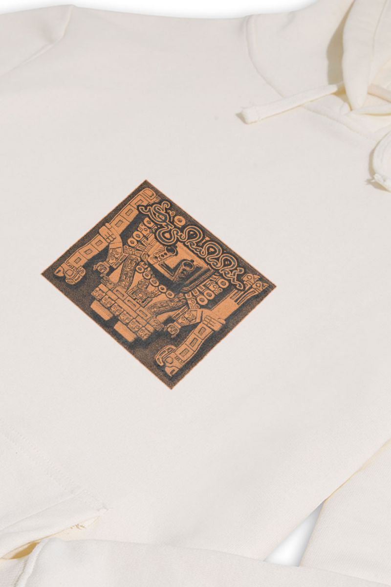 Ecru Premium Cotton Theology Design Pullover Hoodie