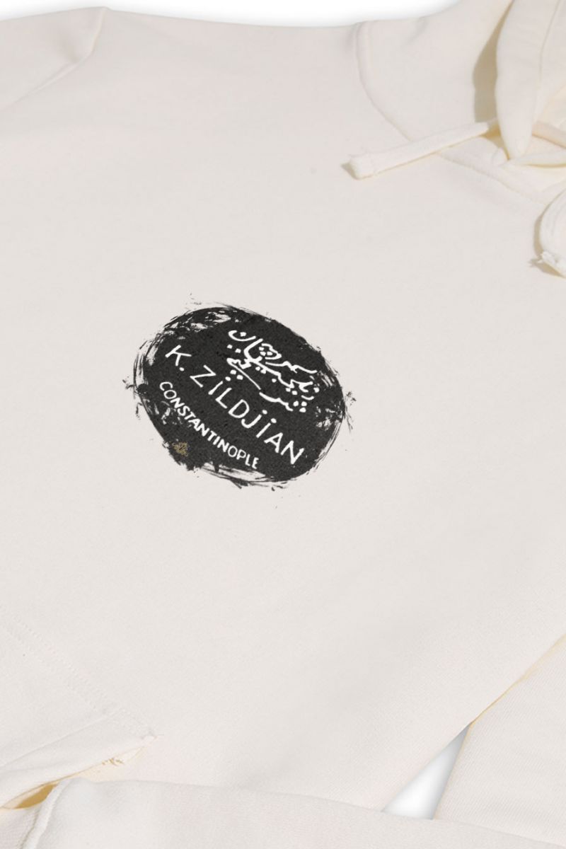 Ecru Premium Cotton Constantinople Design Pullover Hoodie