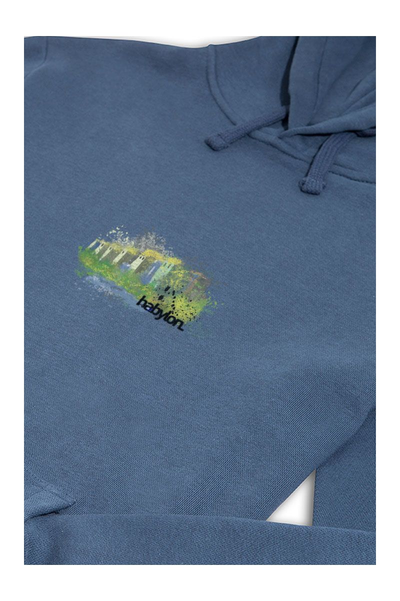 Navy Premium Cotton Babylon Design Pullover Hoodie
