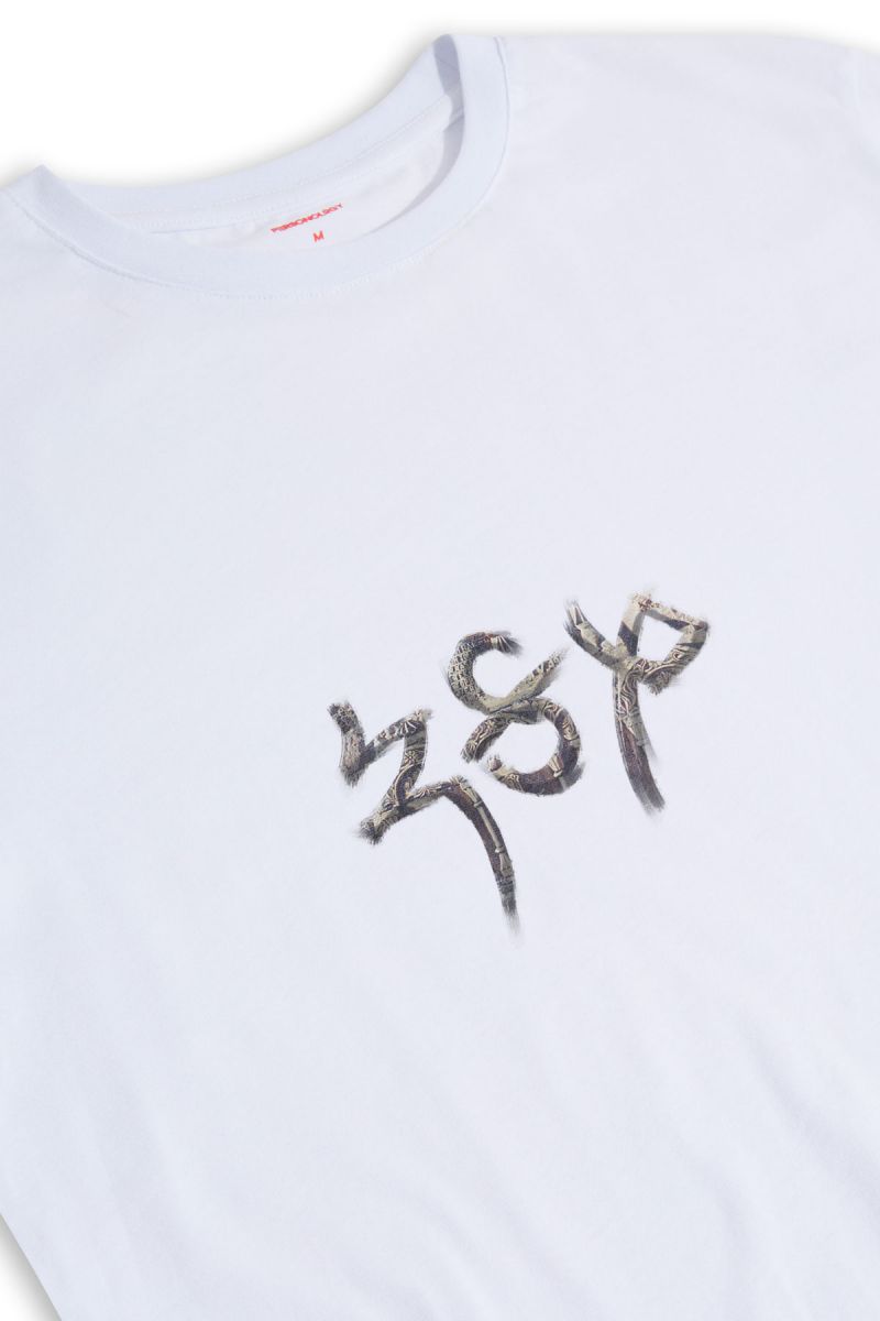 White Soft Fabric Mesopotamia Design Short Sleeve Tee