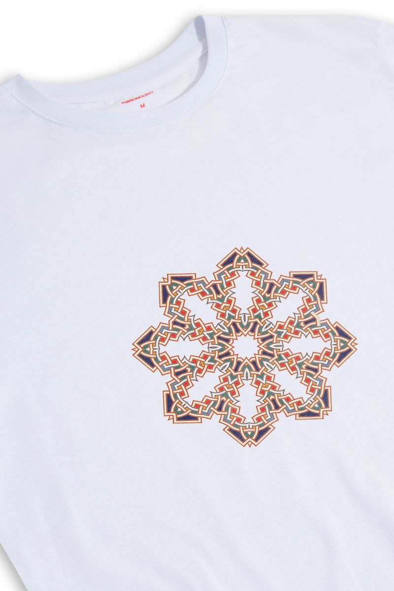 White Soft Fabric Symbol Design Short Sleeve Tee
