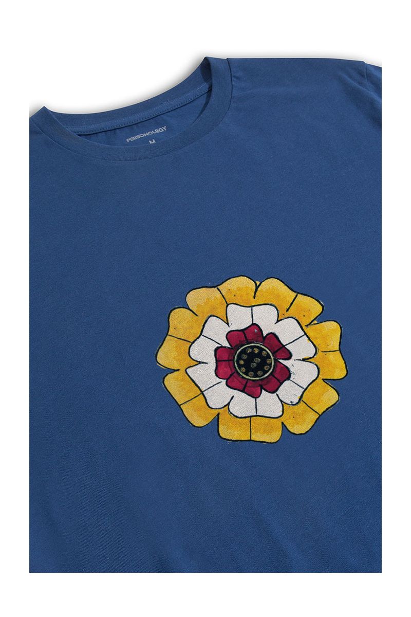 Navy Soft Fabric Symbol Design Short Sleeve Tee