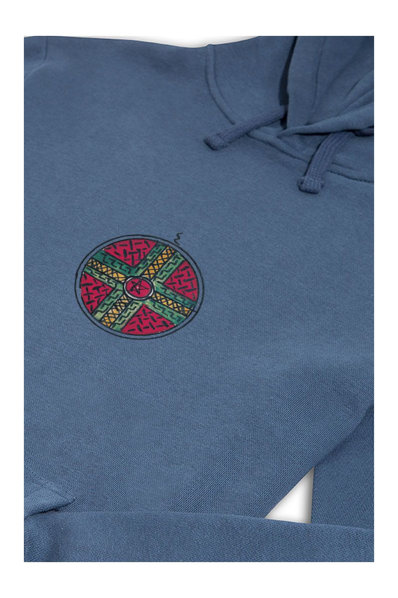 Navy Premium Cotton Symbol Design Pullover Hoodie