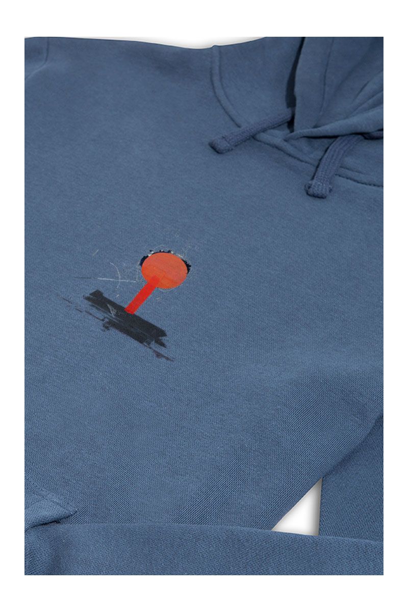 Navy Premium Cotton Abstract Design Pullover Hoodie