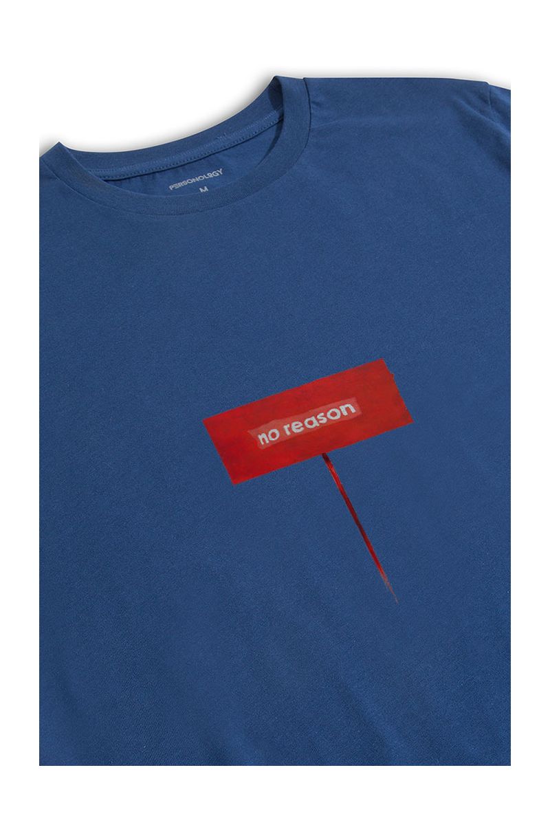 Navy Soft Fabric No Reason Design Short Sleeve Tee