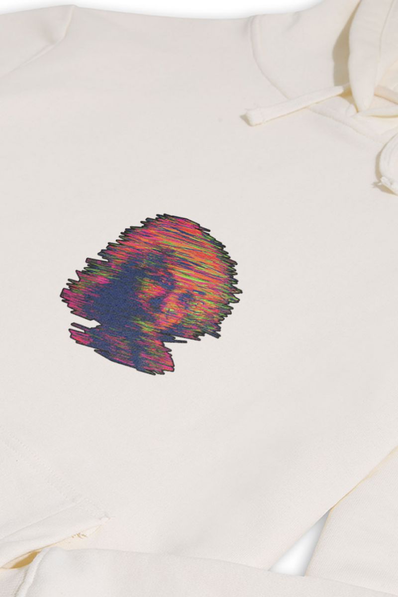 Ecru Premium Cotton Einstein Design Pullover Hoodie
