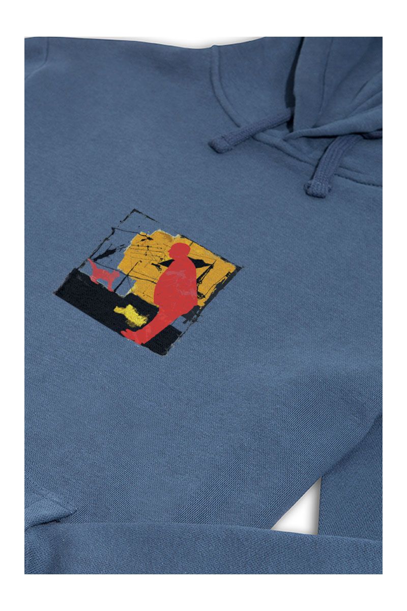 Navy Premium Cotton Alfred Hitchcock Design Pullover Hoodie