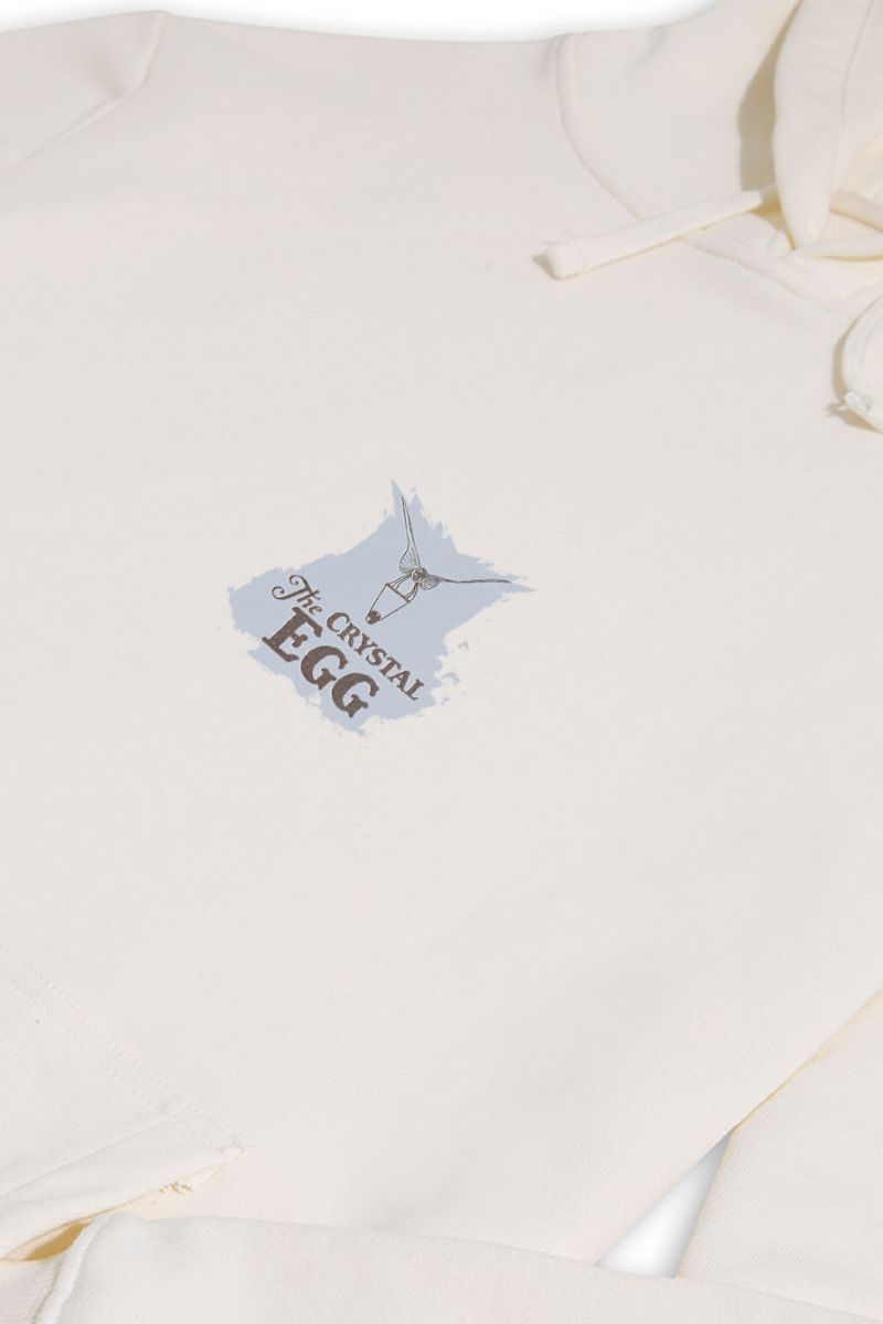 Ecru Premium Cotton The Crystal Egg Design Pullover Hoodie