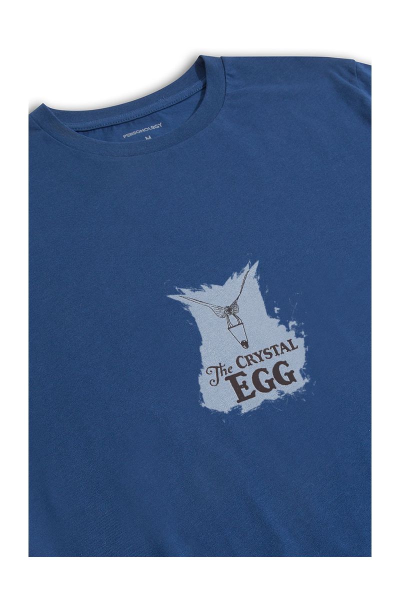Navy Soft Fabric The Crystal Egg Design Short Sleeve Tee