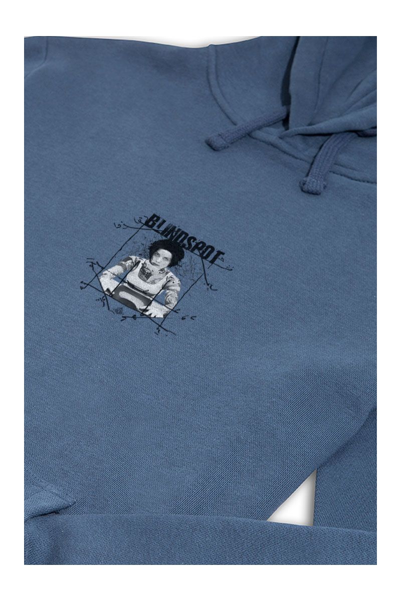 Navy Premium Cotton Blinspot Design Pullover Hoodie