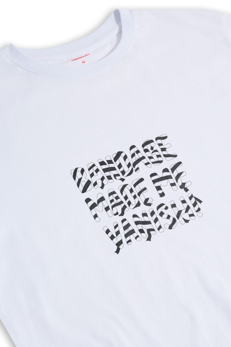 White Soft Fabric Vanish Design Short Sleeve Tee