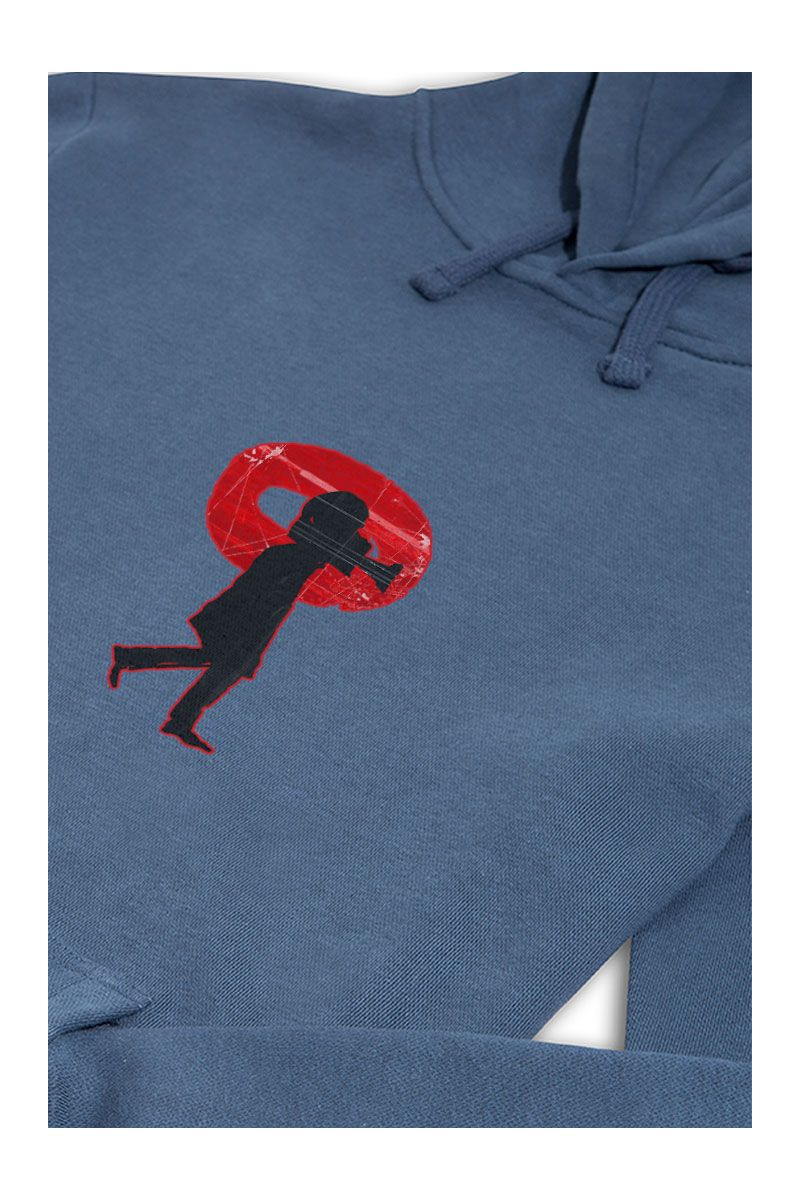 Navy Premium Cotton Abstract Design Pullover Hoodie