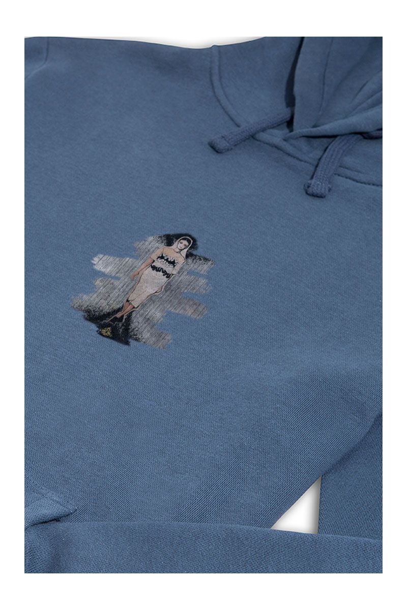 Navy Premium Cotton Girl Design Pullover Hoodie