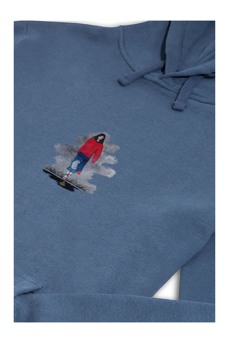 Navy Premium Cotton Girl Design Pullover Hoodie