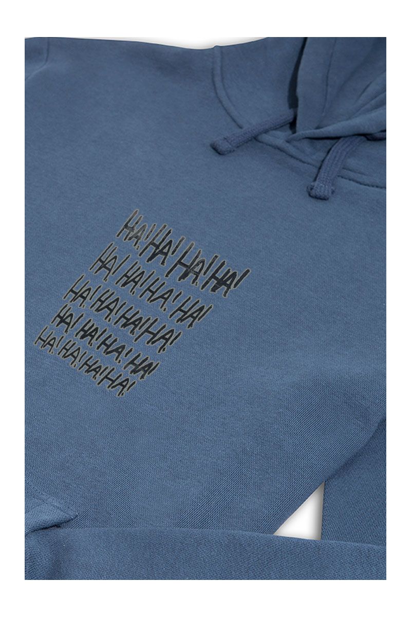 Navy Premium Cotton Ha Ha Ha! Design Pullover Hoodie