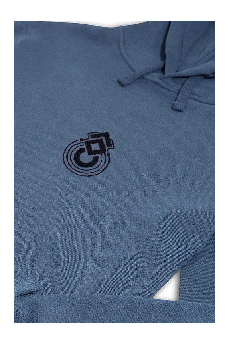 Navy Premium Cotton Abstract Design Pullover Hoodie