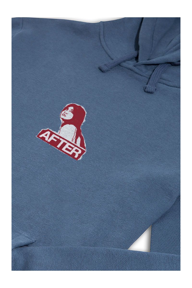 Navy Premium Cotton After Design Pullover Hoodie