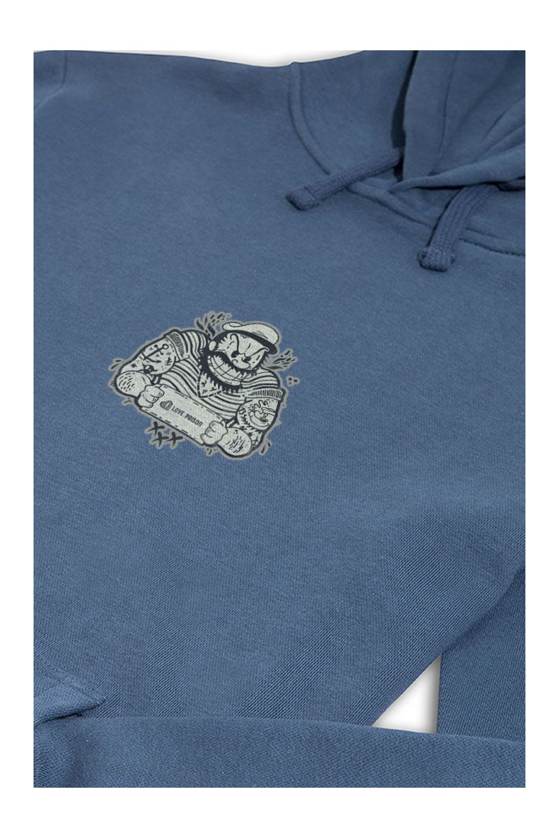 Navy Premium Cotton I Love Prison Design Pullover Hoodie