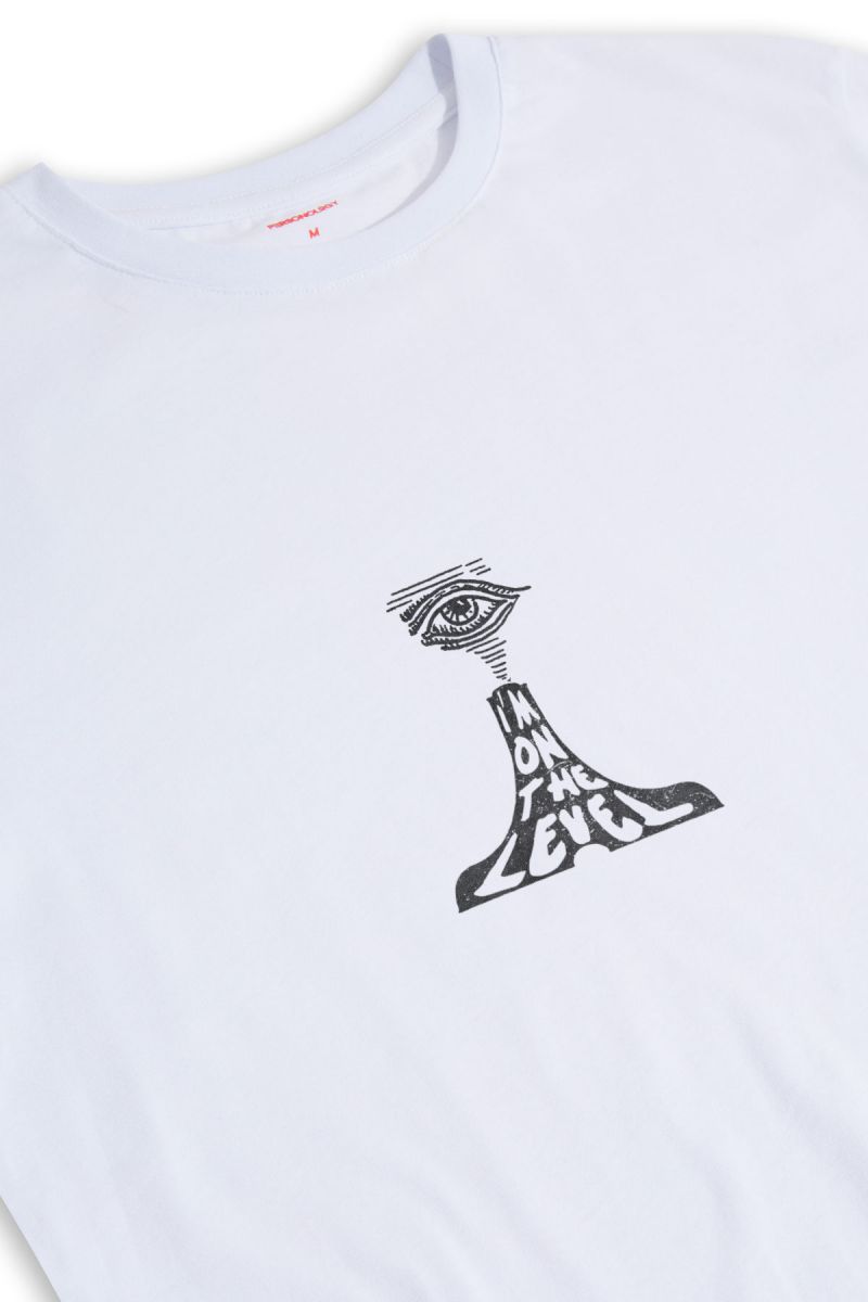White Soft Fabric I am on the level Design Short Sleeve Tee