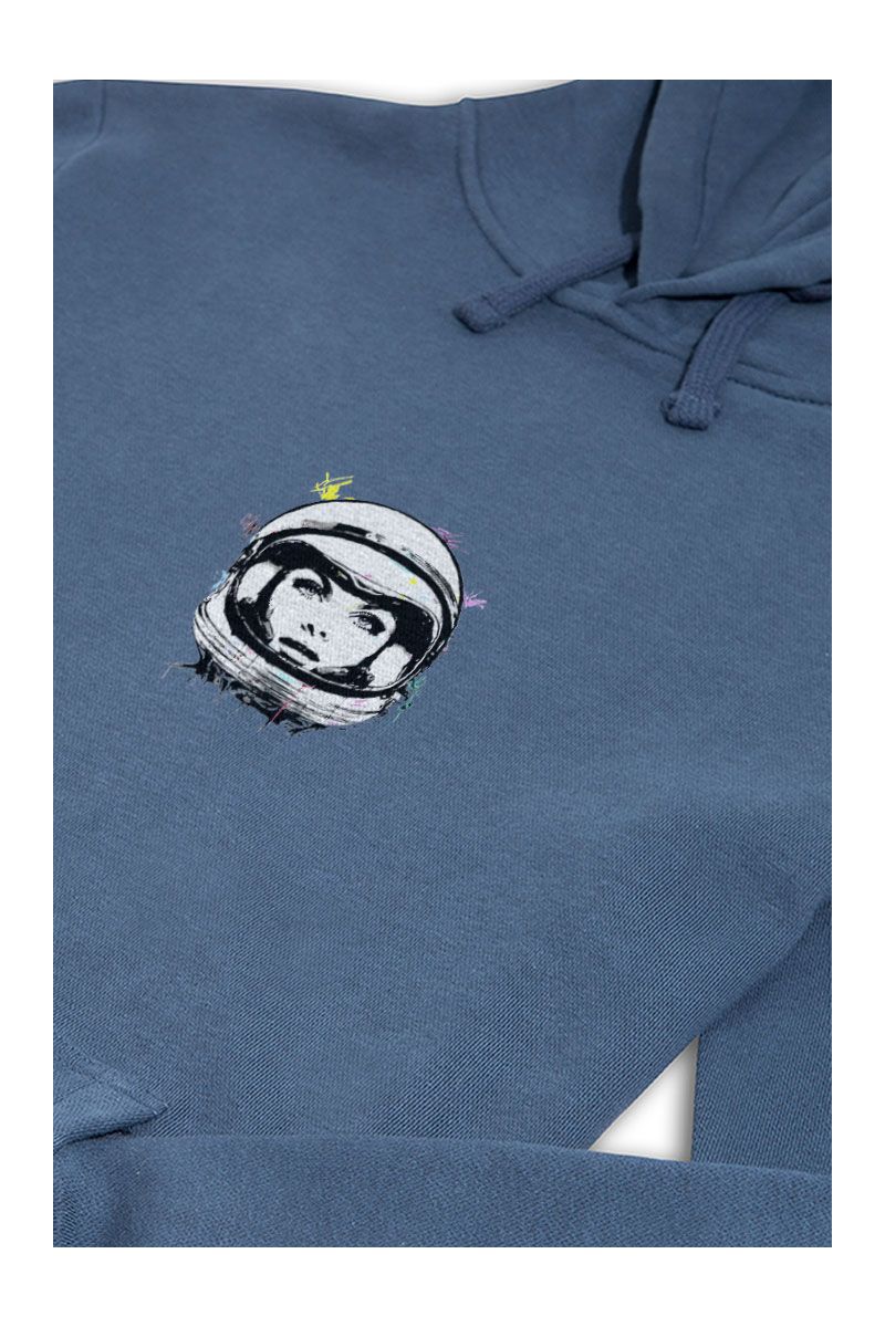 Navy Premium Cotton Space Design Pullover Hoodie