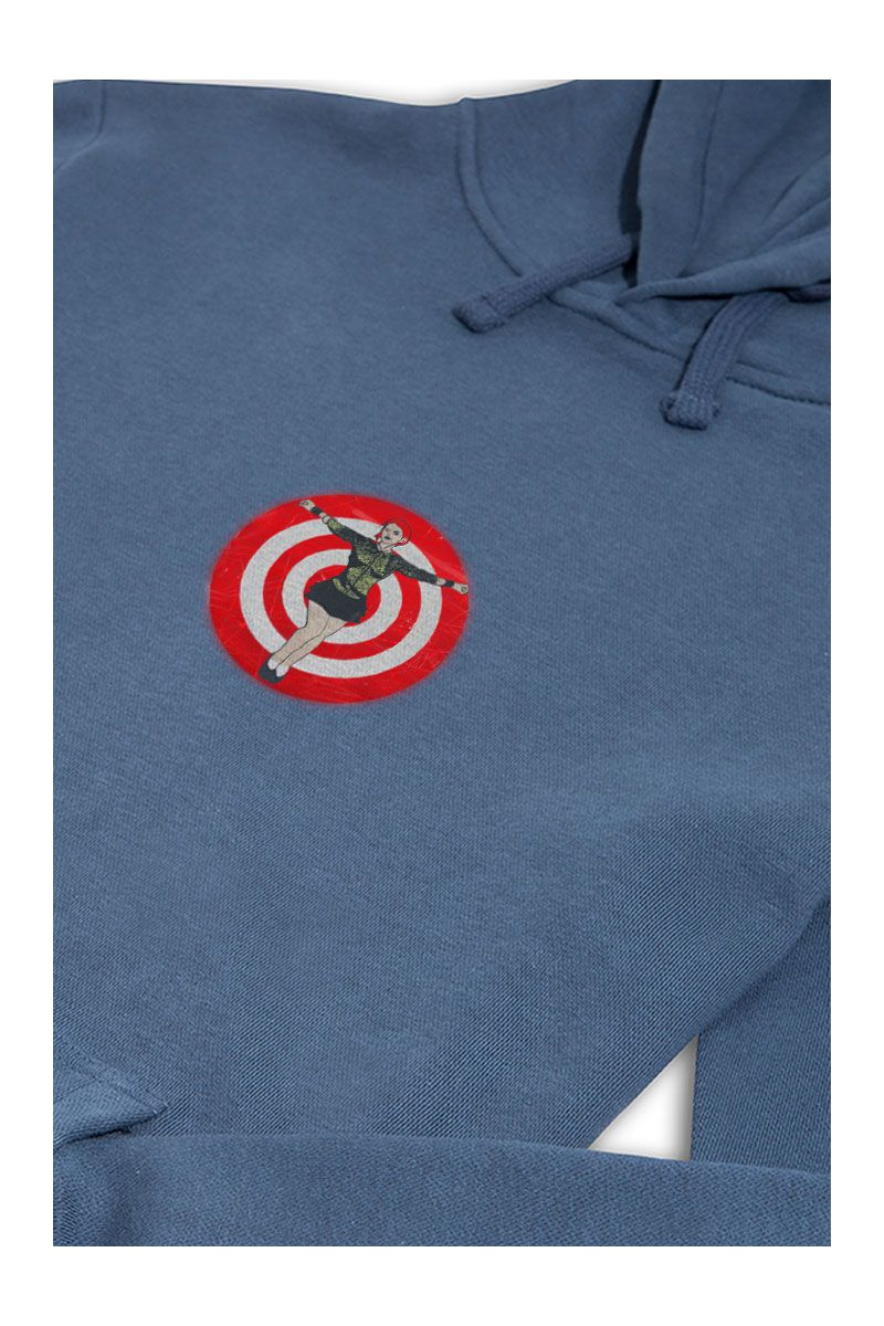 Navy Premium Cotton Target Design Pullover Hoodie