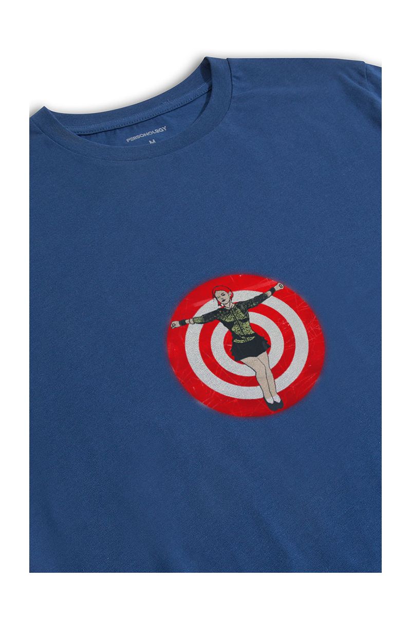 Navy Soft Fabric Target Design Short Sleeve Tee