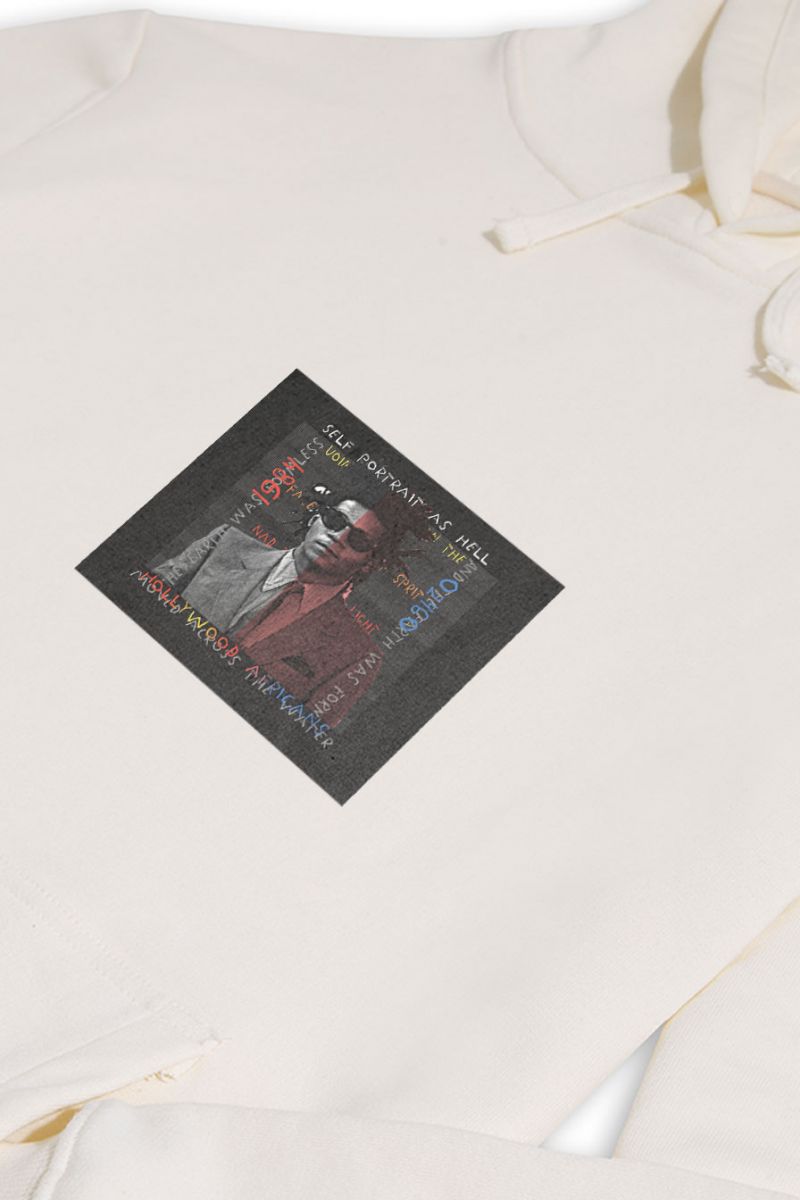 Ecru Premium Cotton 1985 Hollywood Africans Design Pullover Hoodie
